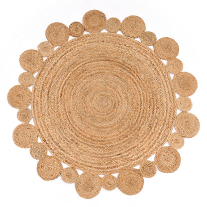 Paco Home Teppich Rund Jute Boho Wohnzimmer - 200 cm Natur 2