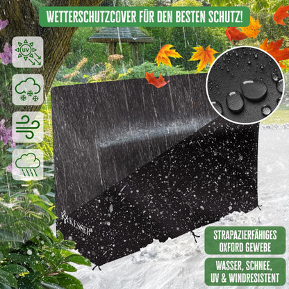 KESSER Gartenbank Polyrattan 2-Sitzer wetterfest - Anthrazit