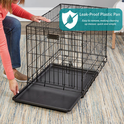 MidWest Homes for Pets iCrate 1536DDU Hundebox – Doppeltür Schwarz 90cm