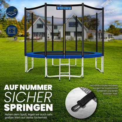 KIDUKU Trampolin Ersatznetz Sicherheitsnetz Ø 427 cm, 8 Stangen