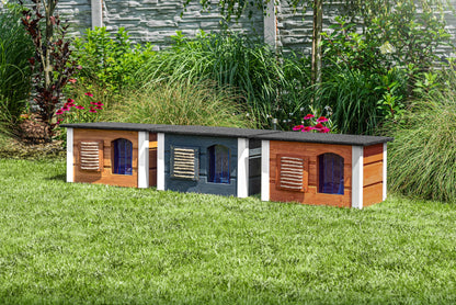 Outentin Katzenhaus Outdoor isoliert – grau 61x39x36cm