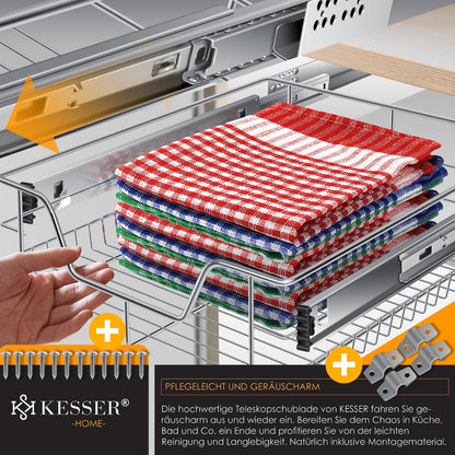 KESSER® Teleskopschublade Vollauszug – 4er Set 60 cm