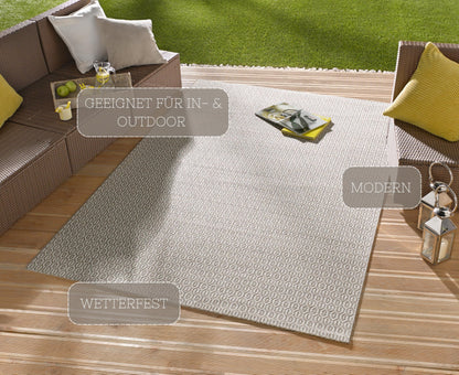 NORTHRUGS Coin In- & Outdoor Teppich - Grau 240x340cm Wetterfest