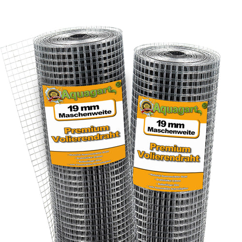 Aquagart Volierendraht verzinkt 19x19 mm - Hasendraht 100 cm