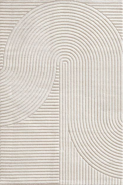 Everest Moderner Kurzflor Teppich – Panglao, Creme, 200x290 cm