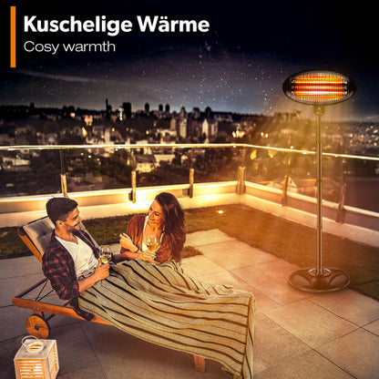 TRESKO Infrarot Stand-Heizstrahler 2000W - Terrassenstrahler