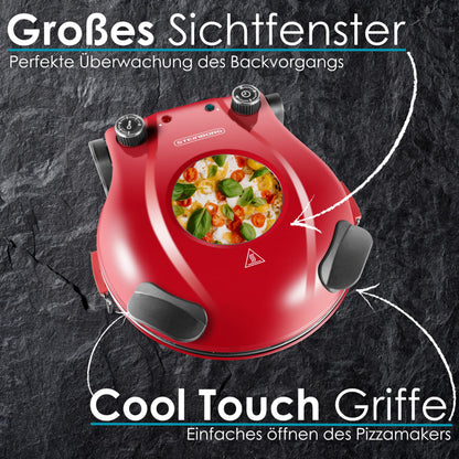 Steinborg Pizzaofen elektrisch mit 32 cm Schamottestein, 390 °C