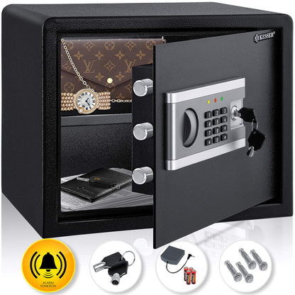 KESSER Elektronischer Tresor – Möbeltresor Wandtresor 38x30x30cm