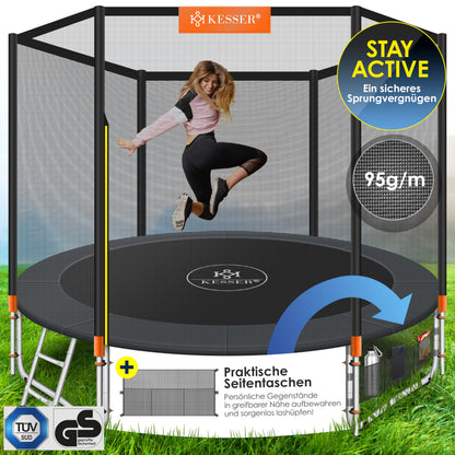 KESSER Gartentrampolin Ø 305 cm, Komplettset mit Sicherheitsnetz