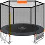 KESSER Gartentrampolin Ø 305 cm, Komplettset mit Sicherheitsnetz, Einstiegsleiter und Seitentasche