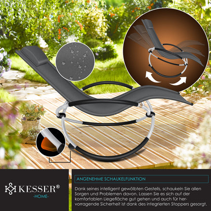 KESSER® Relaxliege Garten Schwungliege klappbar Anthrazit