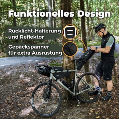 Rovativ Bikepacking Satteltasche ST1, 10 Liter, wasserdicht, TPU