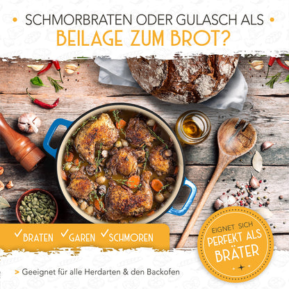 KRUSTENZAUBER Gusseisen Brotbacktopf - Emaille 26cm