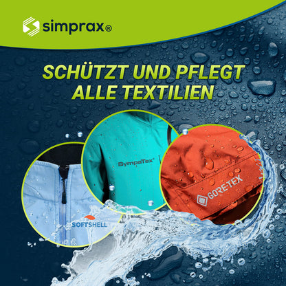simprax Einwaschimprägnierung für Funktions- und Outdoortextilien