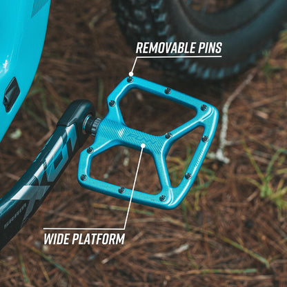 Funn Python Flache Plattformpedale MTB/BMX 9/16" CrMo – Grau
