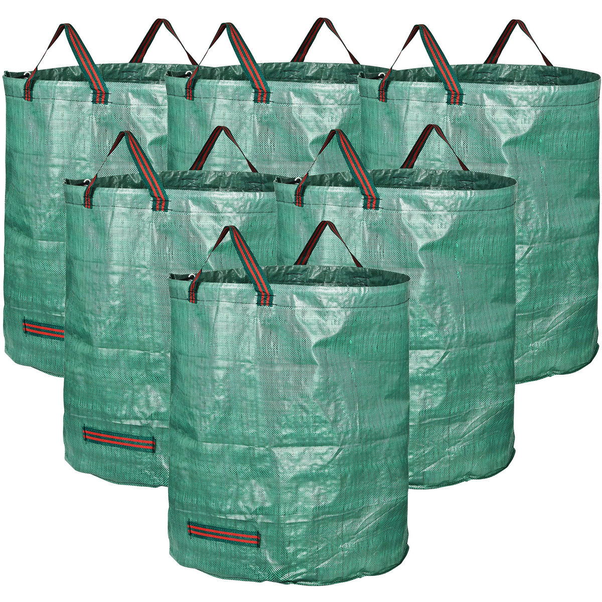 GardenMate Gartensack 272 l, 6er-Set, faltbar, PP-Gewebe 150 g/m² – mit vier Griffen und Verstärkungsring