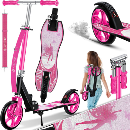 KESSER® Fairy Klappbarer City-Tretroller Kickscooter - Pink