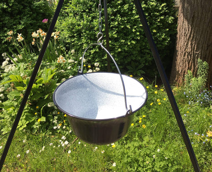GRILLPLANET Gulaschkessel Set - 15L emailliert Dreibein