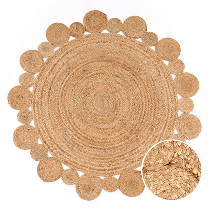 Paco Home Teppich Rund Jute Boho Wohnzimmer - 200 cm Natur 2
