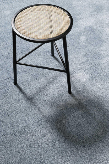 Homie Living Sienna Hochflor Teppich Hellblau Meliert 200x200 cm