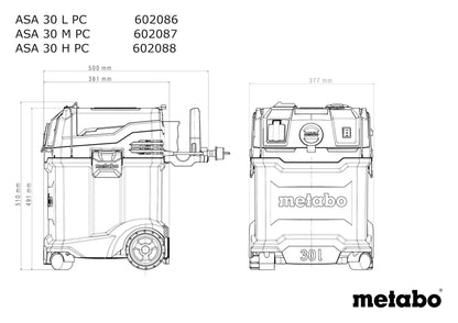 metabo ASA 30 M PC Nass-/Trockensauger mit Filterabreinigung