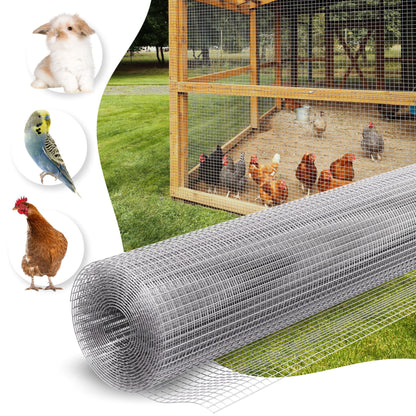 KrapTrap Volierendraht Drahtgitter verzinkt - 20m x 1m, 12x12mm