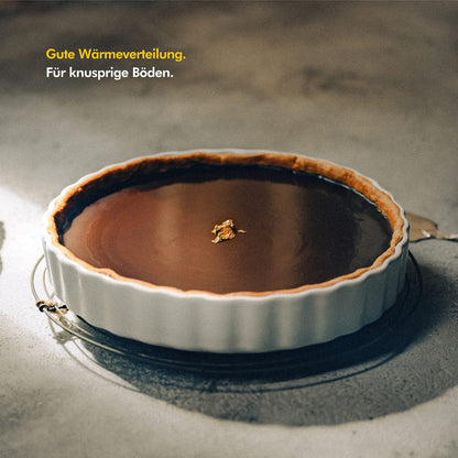KIVY Tarteform Keramik rund 28 cm – antihaftbeschichtete Quicheform