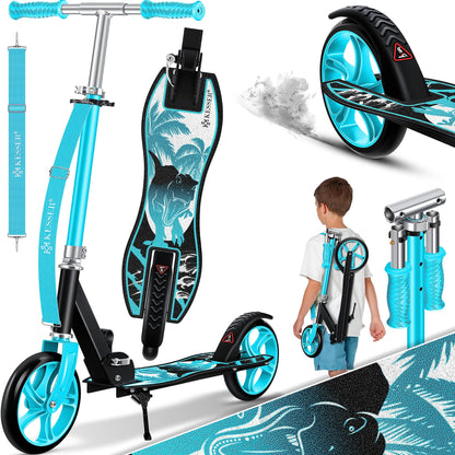 KESSER® Klappscooter Cityroller für jedes Alter - Dino Türkis