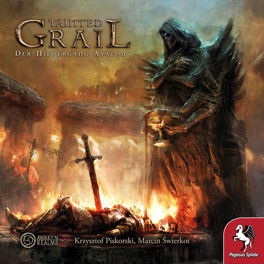 Pegasus Spiele Tainted Grail Brettspiel – Deutsch (1-4 Spieler): Box, düsteres Fantasy-Artwork. Kooperatives Abenteuer.